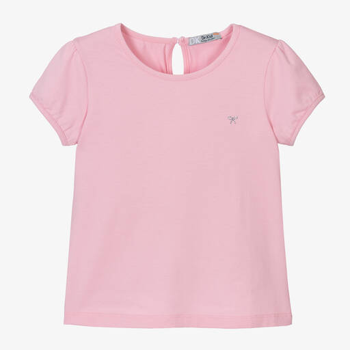 Dr. Kid-Girls Pink Cotton T-Shirt | Childrensalon