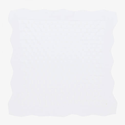 Dr. Kid-White Cotton Knitted Blanket (90cm) | Childrensalon