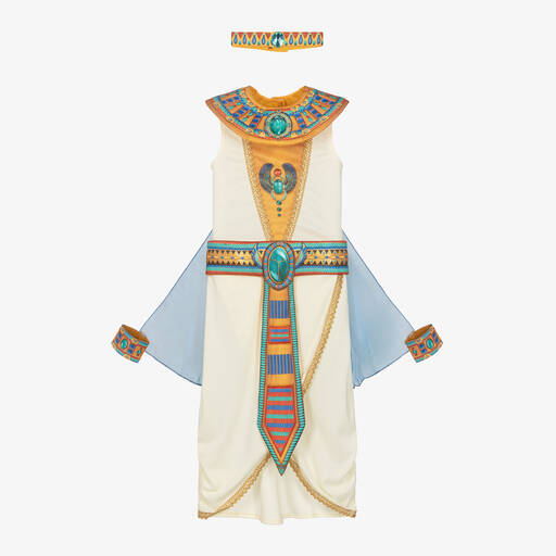 Dress Up by Design-زي تنكري المصري القديم لون عاجي وأزرق للبنات | Childrensalon