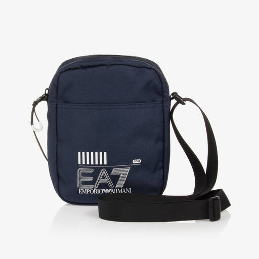 EA7 Emporio Armani-Boys Navy Blue Messenger Bag (19cm) | Childrensalon