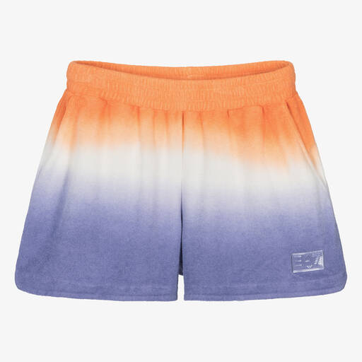 EA7 Emporio Armani-Teen Girls Purple & Orange Ombré Shorts | Childrensalon