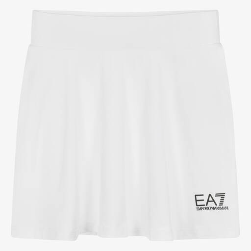 EA7 Emporio Armani-Teen Girls White Ventus7 Tennis Skirt & Shorts Set | Childrensalon