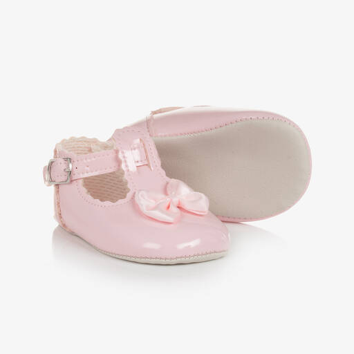 Early Days-Girls Pink Patent Pre-Walker Shoes | Childrensalon