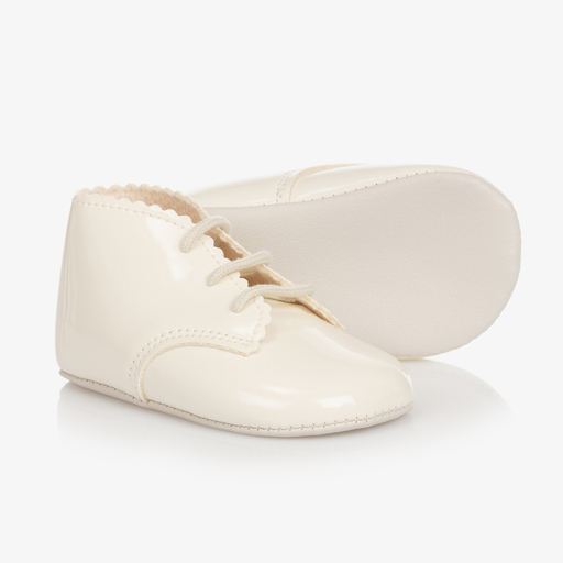 Early Days-Ivory Patent Pre-Walker Shoes | Childrensalon