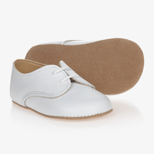 Early Days-Chaussures blanches en cuir Bébé | Childrensalon