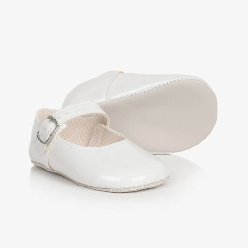 Early Days-White Patent Pre-Walker Shoes  | Childrensalon