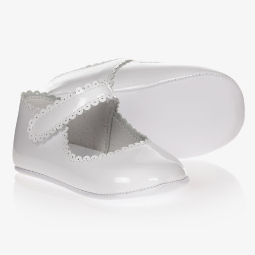 Early Days-White Patent Pre-Walker Shoes | Childrensalon