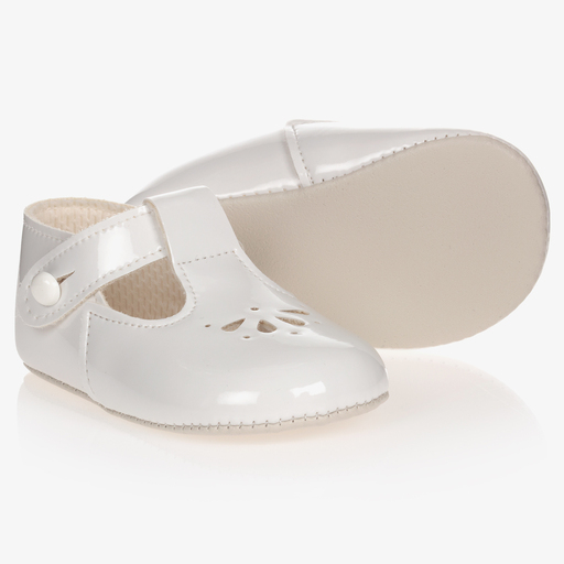 Early Days Baypods-حذاء لون أبيض لمرحلة ما قبل المشي | Childrensalon