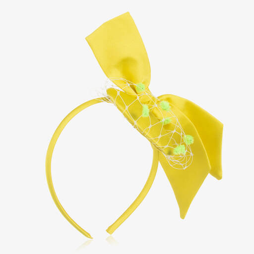 EIRENE-Girls Yellow Crêpe Hairband | Childrensalon