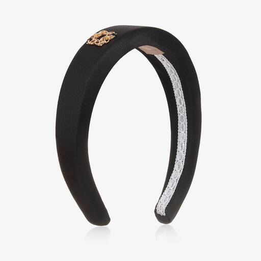 Elie Saab-Girls Black Padded Hairband | Childrensalon