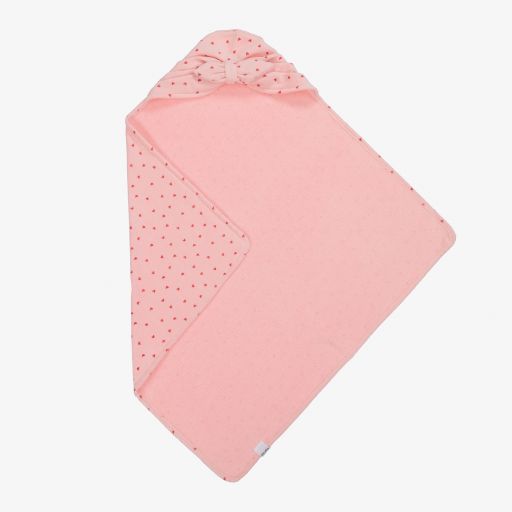 Elodie-Розовое полотенце с уголком для малышей | Childrensalon