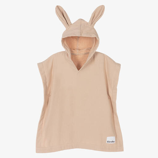 Elodie-Pink Hooded Towelling Poncho | Childrensalon