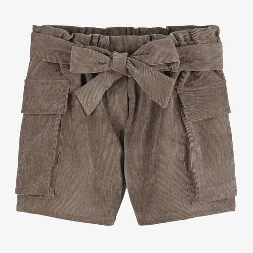Elsy-Girls Brown Corduroy Shorts | Childrensalon