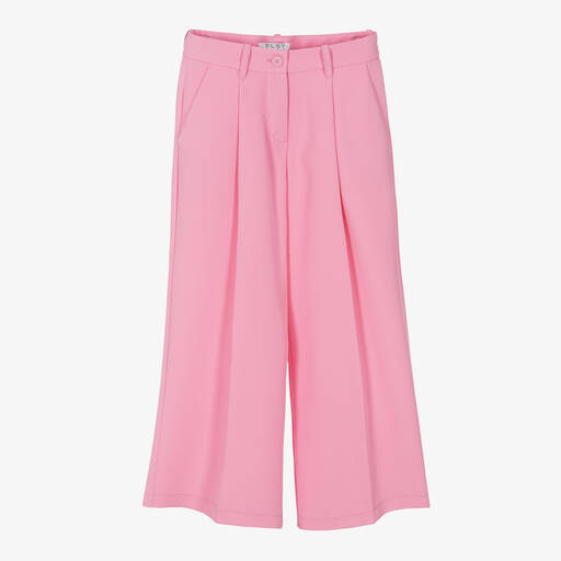 Elsy-Girls Pink Wide Leg Trousers | Childrensalon
