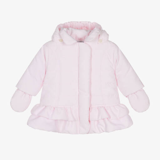 Emile et Rose-Baby Girls Pink Padded Coat | Childrensalon