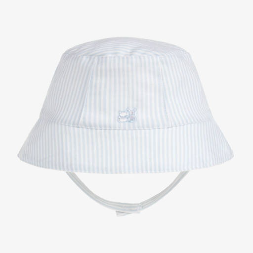 Emile et Rose-Blue Stripe Cotton Baby Sun Hat | Childrensalon