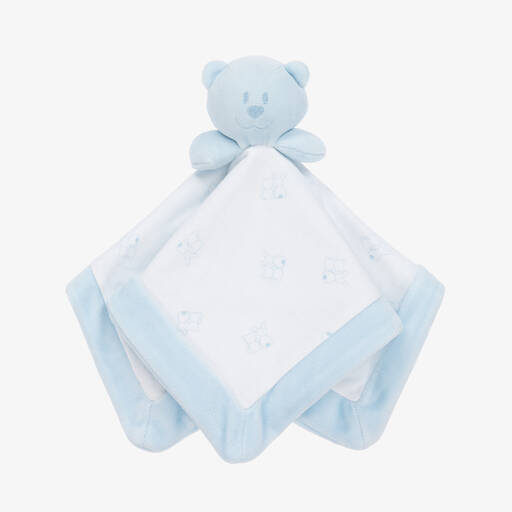 Emile et Rose-Blue Teddy Bear Cotton Doudou (30cm) | Childrensalon