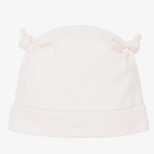 Emporio Armani-قبعة قطن لون زهري للمولودات | Childrensalon
