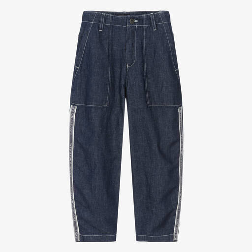 Emporio Armani-Blaue Denim-Jeans für Jungen | Childrensalon