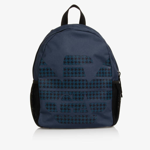 Emporio Armani-Boys Navy Blue Eagle Logo Backpack (36cm) | Childrensalon