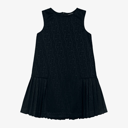 Emporio Armani- فستان بكسرات جيرسي لون كحلي | Childrensalon