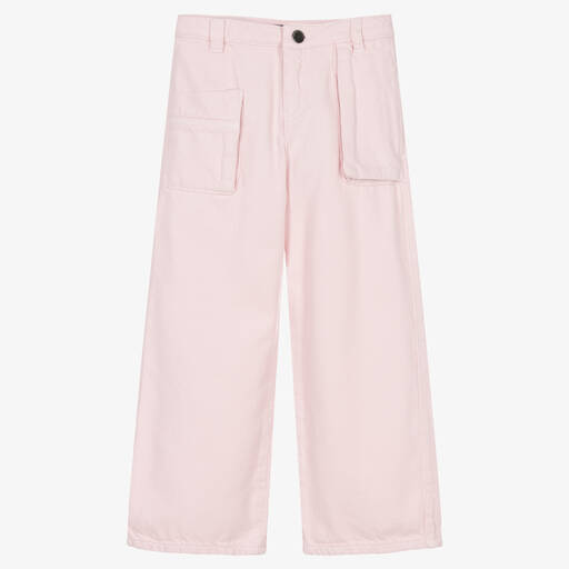 Emporio Armani-Pantalon large rose clair à poches | Childrensalon