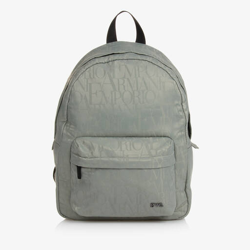 Emporio Armani-Зеленый жаккардовый рюкзак (36см) | Childrensalon