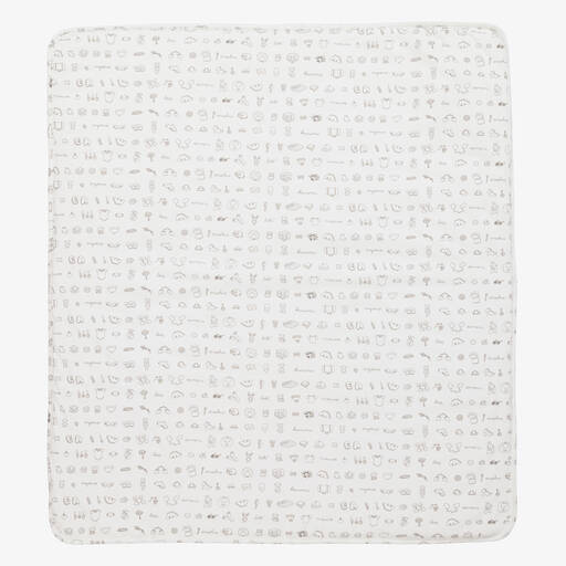 Emporio Armani-Ivory Cotton Padded Blanket (72cm) | Childrensalon