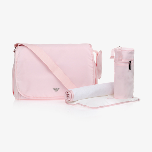 Emporio Armani-Pink Changing Bag (36cm) | Childrensalon