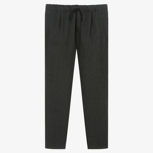 Emporio Armani-Pantalon gris à fines rayures | Childrensalon
