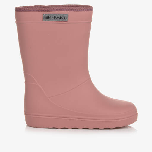 EN FANT-Girls Pink Thermal Rain Boots | Childrensalon