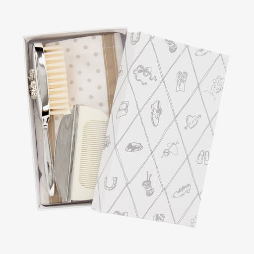 English Trousseau-Baby Silver Brush & Comb Gift Set | Childrensalon