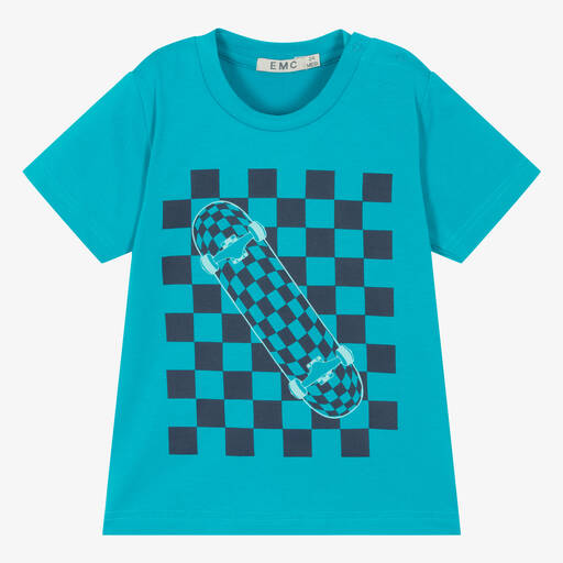 Everything Must Change-Boys Blue Cotton Skateboard T-Shirt | Childrensalon