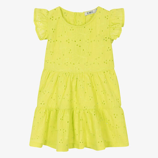 Everything Must Change-Girls Green Broderie Anglaise Butterfly Dress | Childrensalon