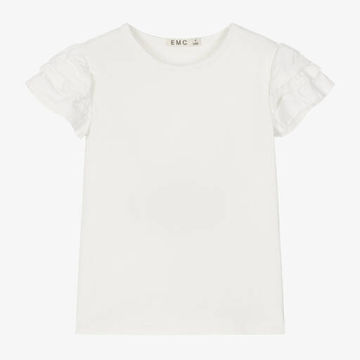 Everything Must Change-Girls Ivory Cotton T-Shirt | Childrensalon