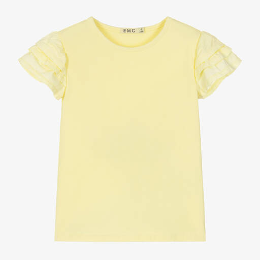 Everything Must Change-Girls Yellow Cotton T-Shirt | Childrensalon