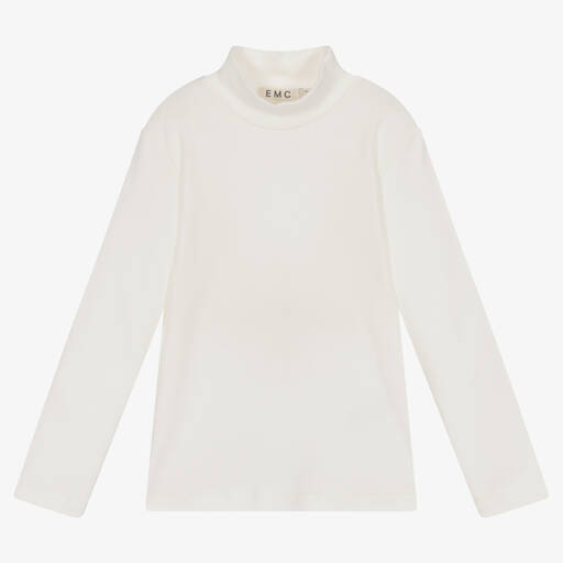 Everything Must Change-Ivory Cotton Turtleneck Top | Childrensalon