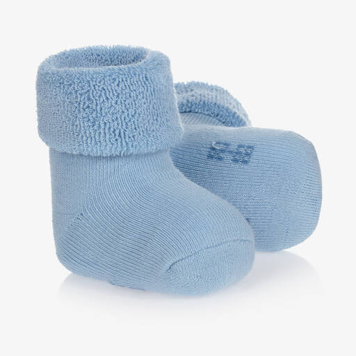 Falke-Baby Blue Cotton Socks | Childrensalon