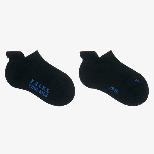 Falke-Black Trainer Socks | Childrensalon