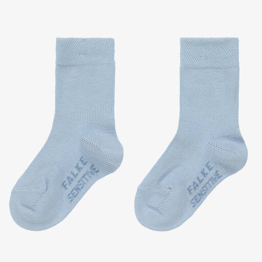 Falke-Blue Cotton Baby Socks | Childrensalon