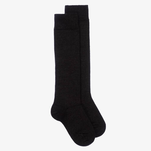 Falke-Dark Grey Knee High Wool Socks | Childrensalon