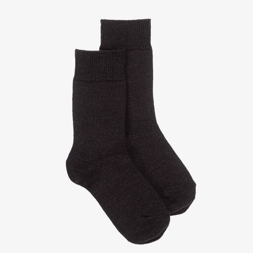 Falke-Dark Grey Wool Socks | Childrensalon