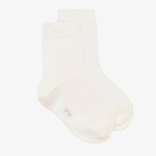 Falke-Ivory Cotton Ankle Socks | Childrensalon