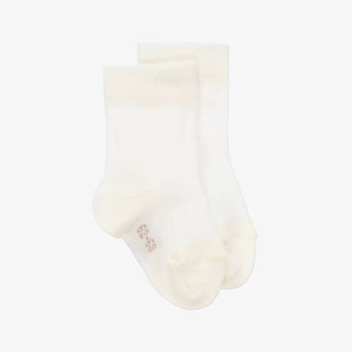 Falke-Кремовые хлопковые носки для малышей | Childrensalon