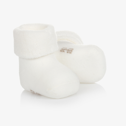 Falke-Chaussettes ivoire coton Bébé | Childrensalon
