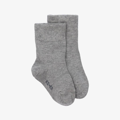 Falke-Light Grey Cotton Baby Socks | Childrensalon