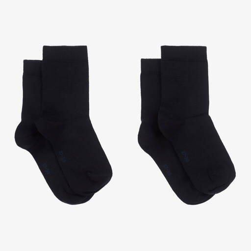 Falke-Navy Blue Ankle Socks (2 Pack) | Childrensalon