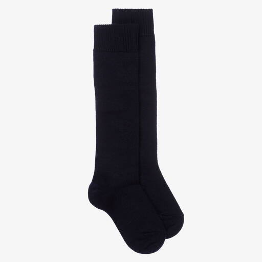 Falke-Navy Blue Knee High Wool Socks | Childrensalon