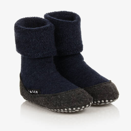 Falke-Синие шерстяные носки-тапочки | Childrensalon