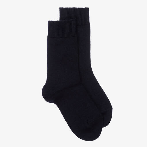 Falke-Navy Blue Wool Socks | Childrensalon